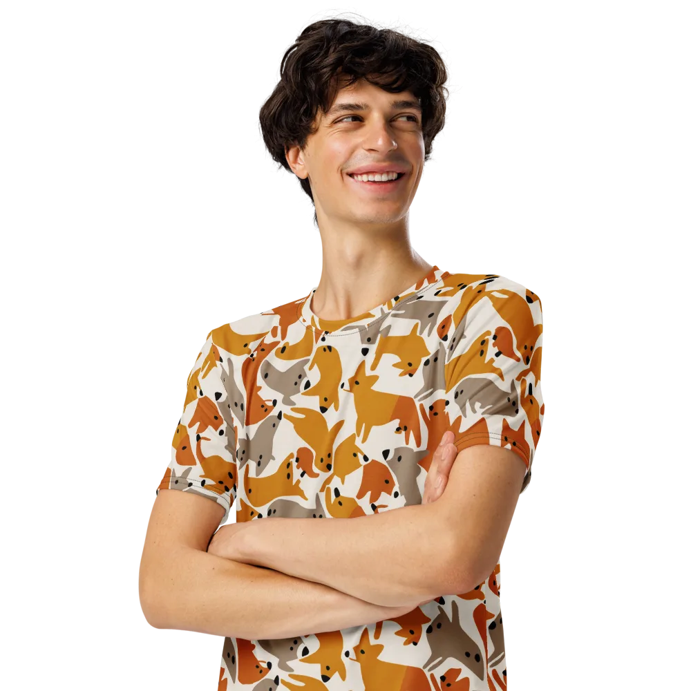 Autumn Fox Club on Men's Crew Neck T-Shirt — Left Front
