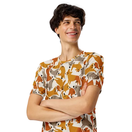 Autumn Fox Club on a Men's Crew Neck T-Shirt