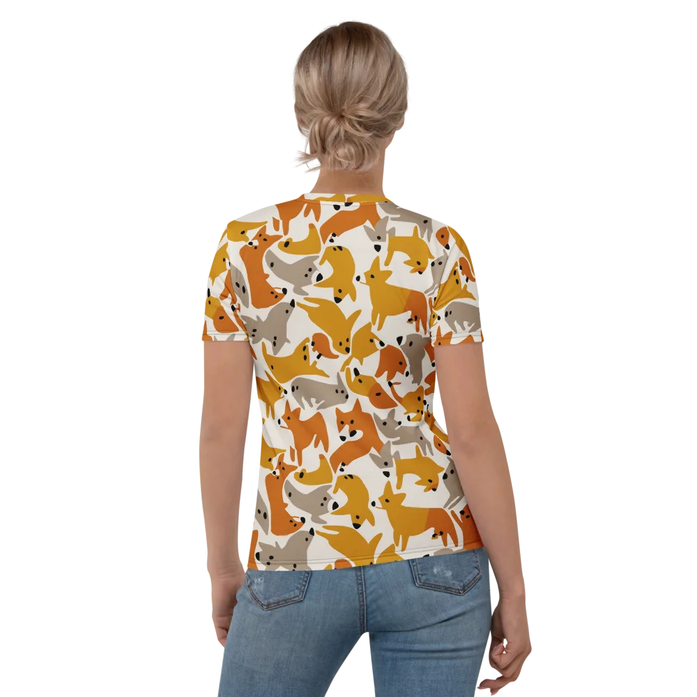 Autumn Fox Club on Women's Crew Neck T-Shirt — Back
