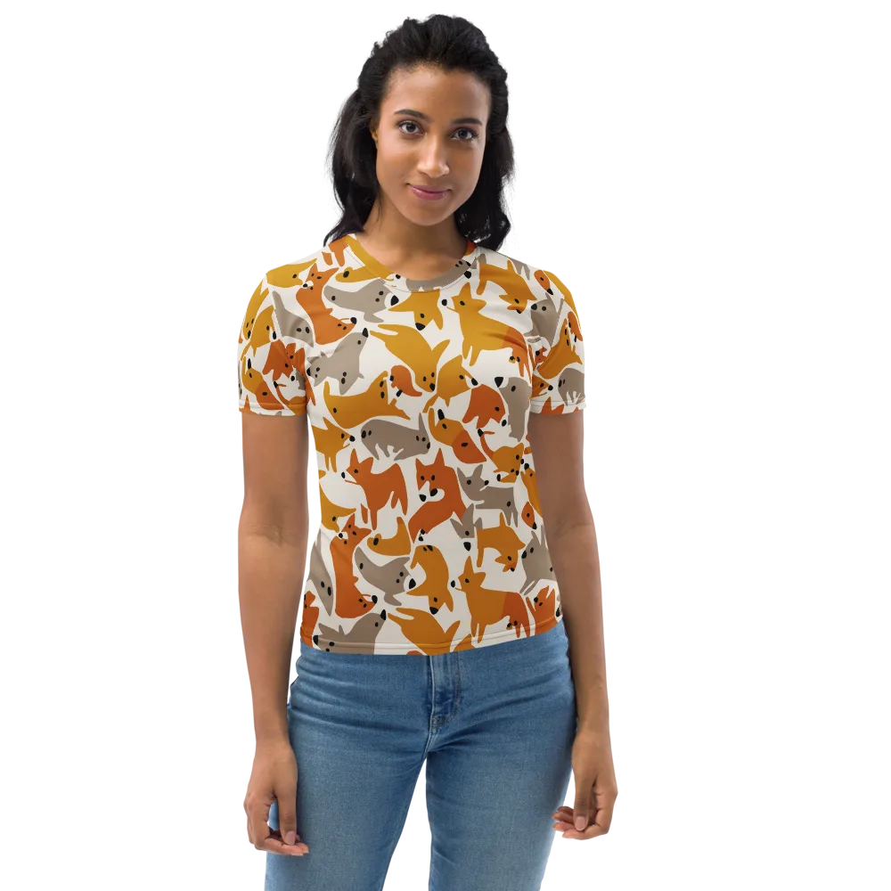 Autumn Fox Club on Women's Crew Neck T-Shirt — Front