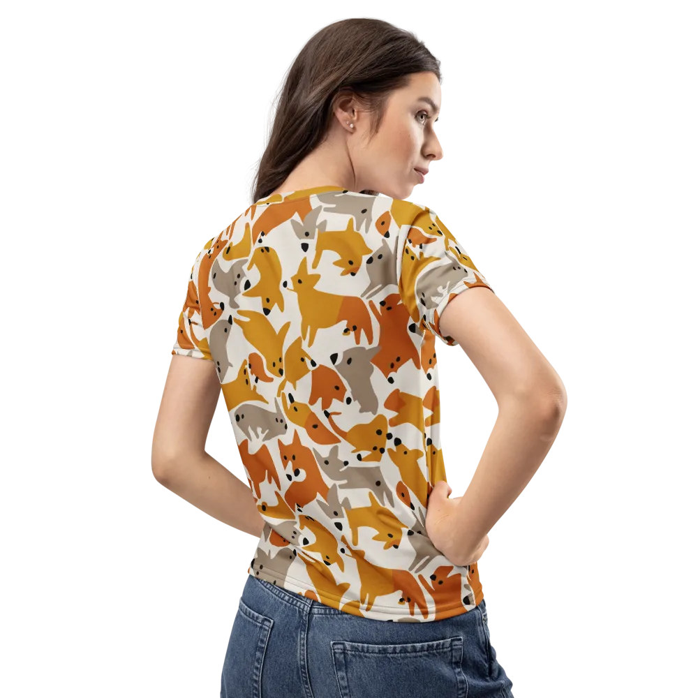 Autumn Fox Club on Women's Crew Neck T-Shirt — Back