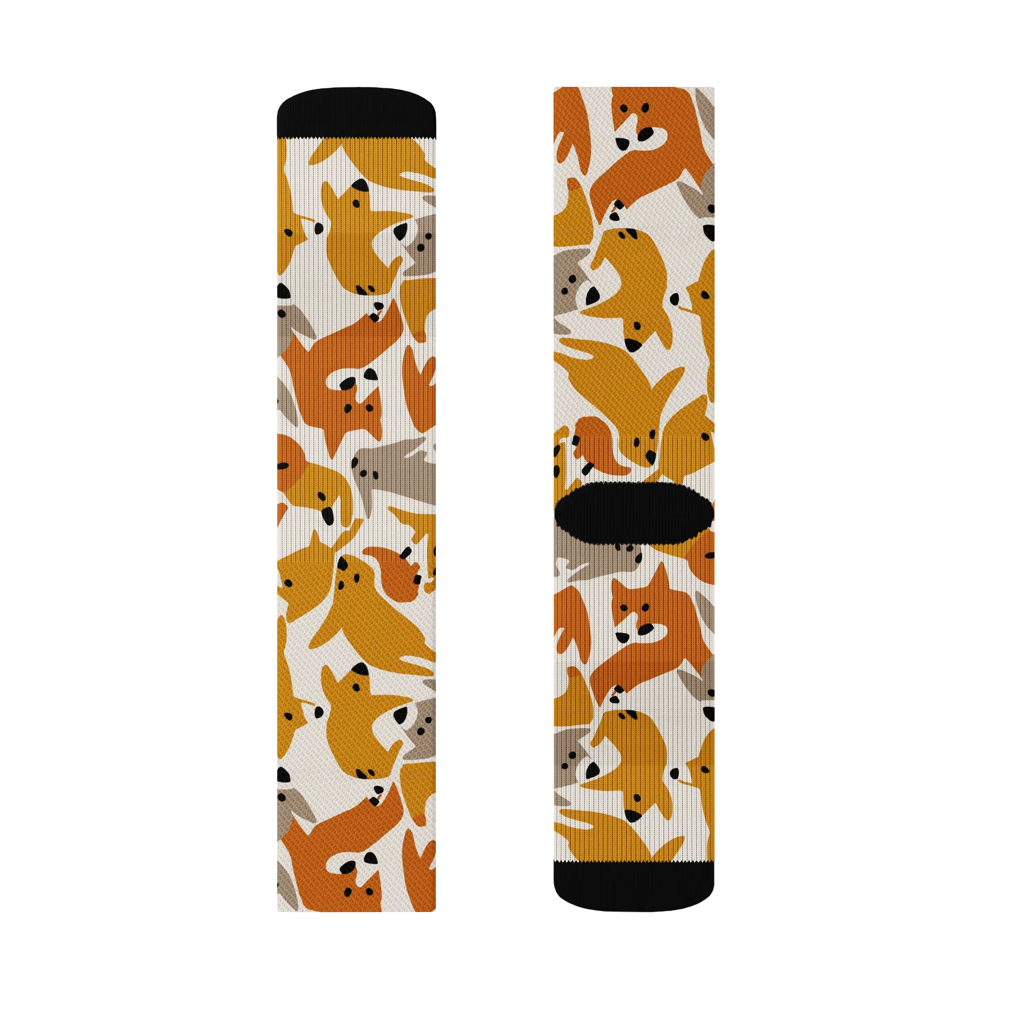Autumn Fox Club on Socks — Left Sock