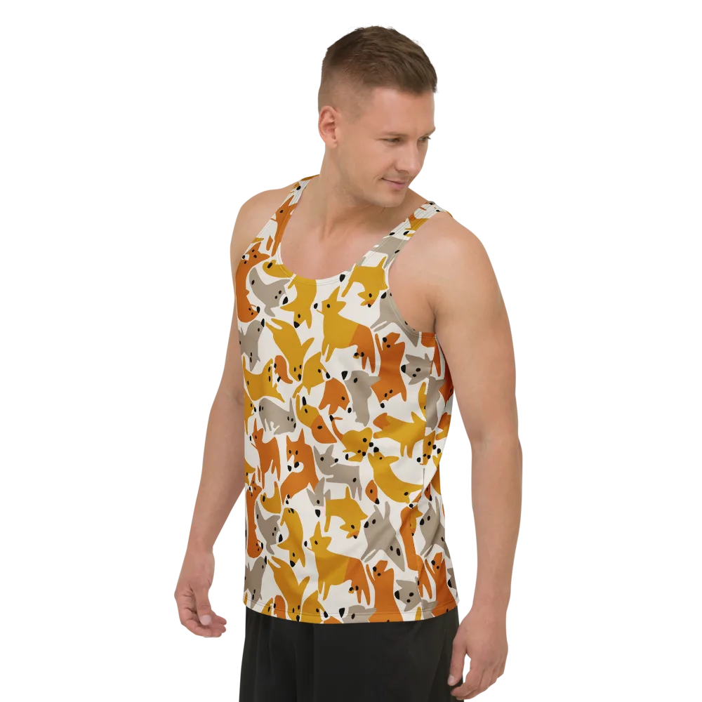 Autumn Fox Club on Men's Tank Top — Left Front
