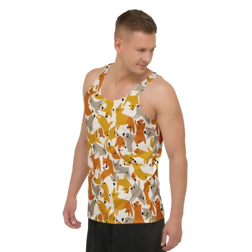 Autumn Fox Club on a Men's Tank Top