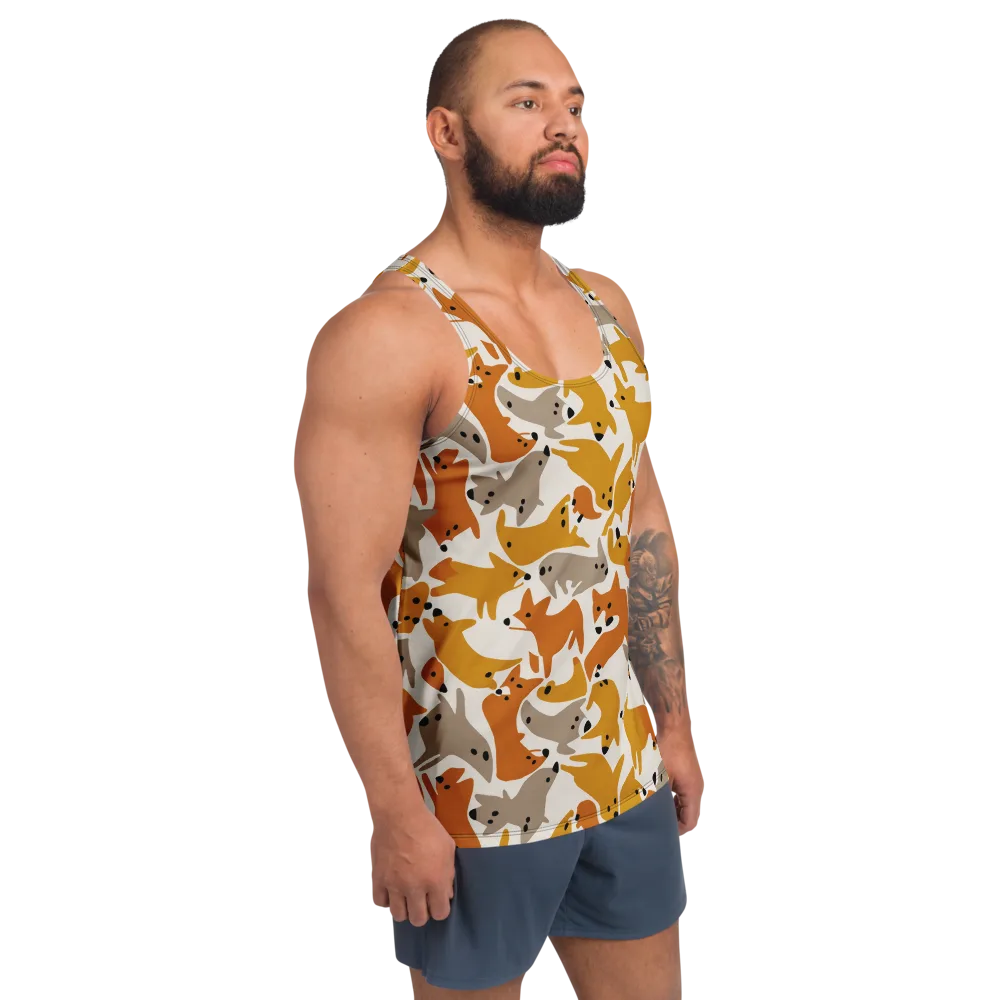 Autumn Fox Club on Men's Tank Top — Right Front