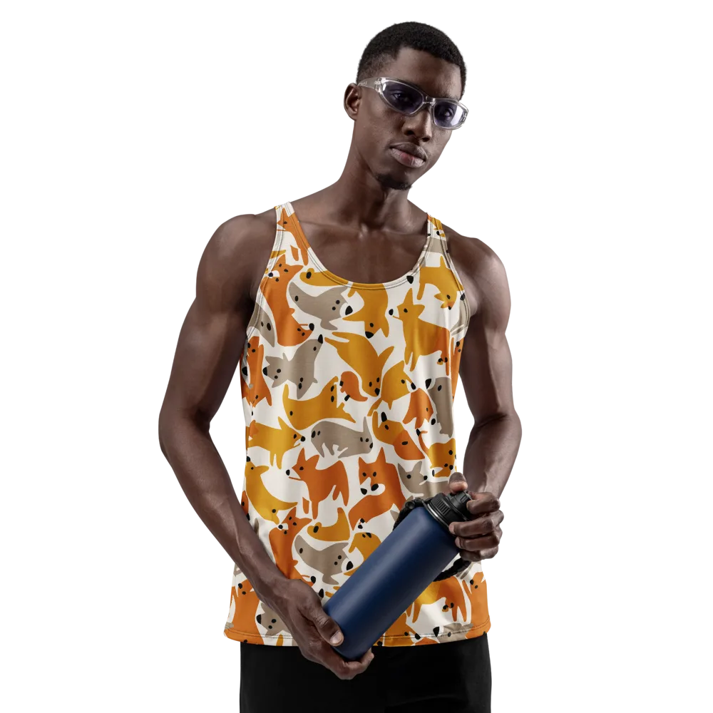 Autumn Fox Club on Men's Tank Top — Front