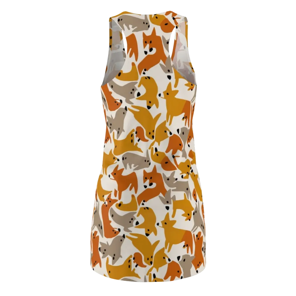 Autumn Fox Club on Racerback Dress — Back