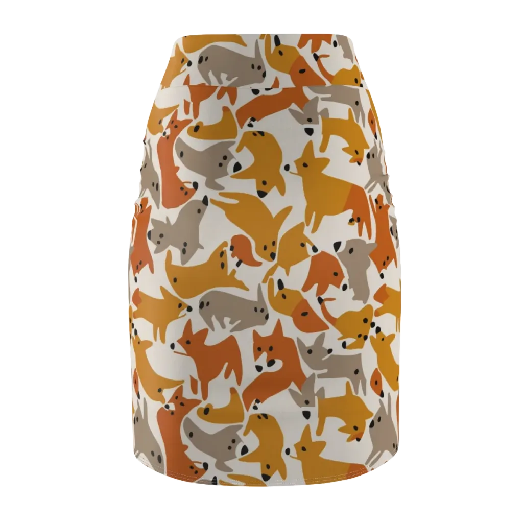 Autumn Fox Club on Pencil Skirt — Back