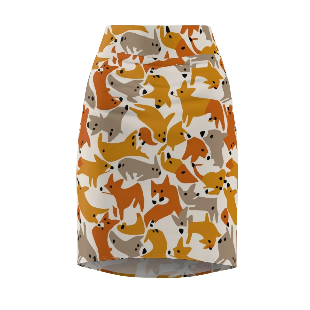 Autumn Fox Club on Pencil Skirt — Front