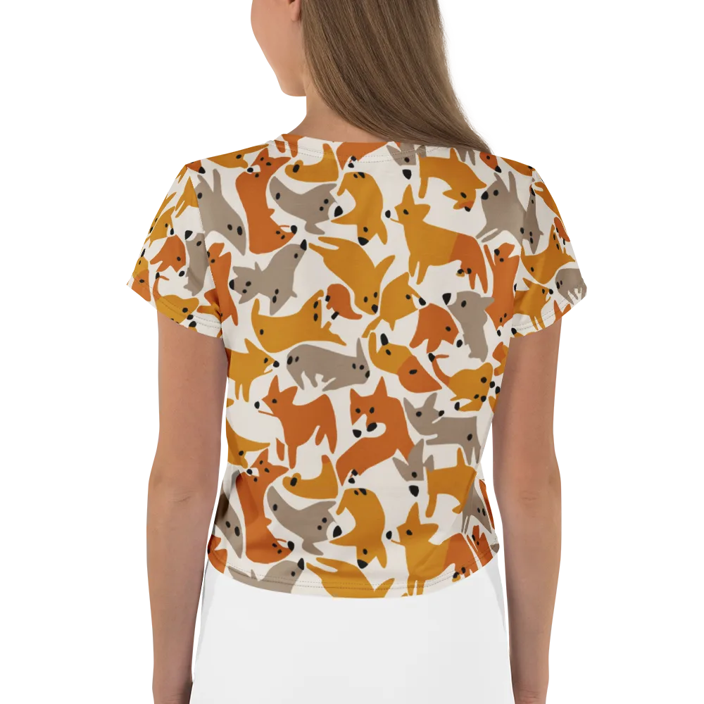Autumn Fox Club on Crop Tee — Back