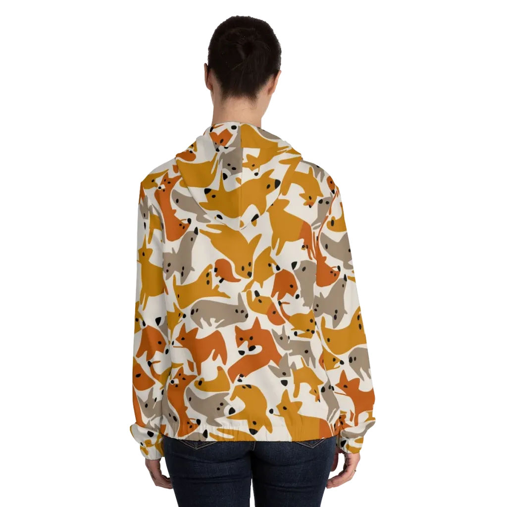 Autumn Fox Club on Women's Full-Zip Hoodie — Back On Person