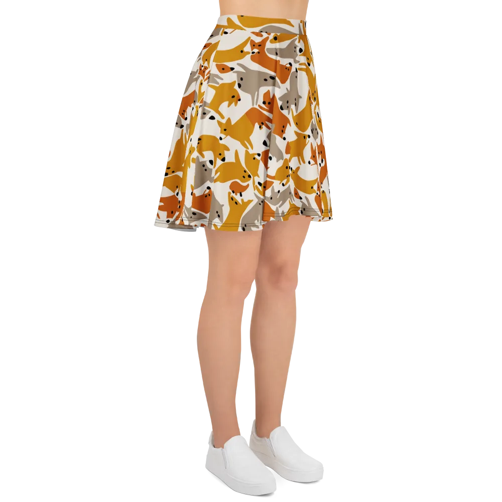 Autumn Fox Club on Skater Skirt — Right
