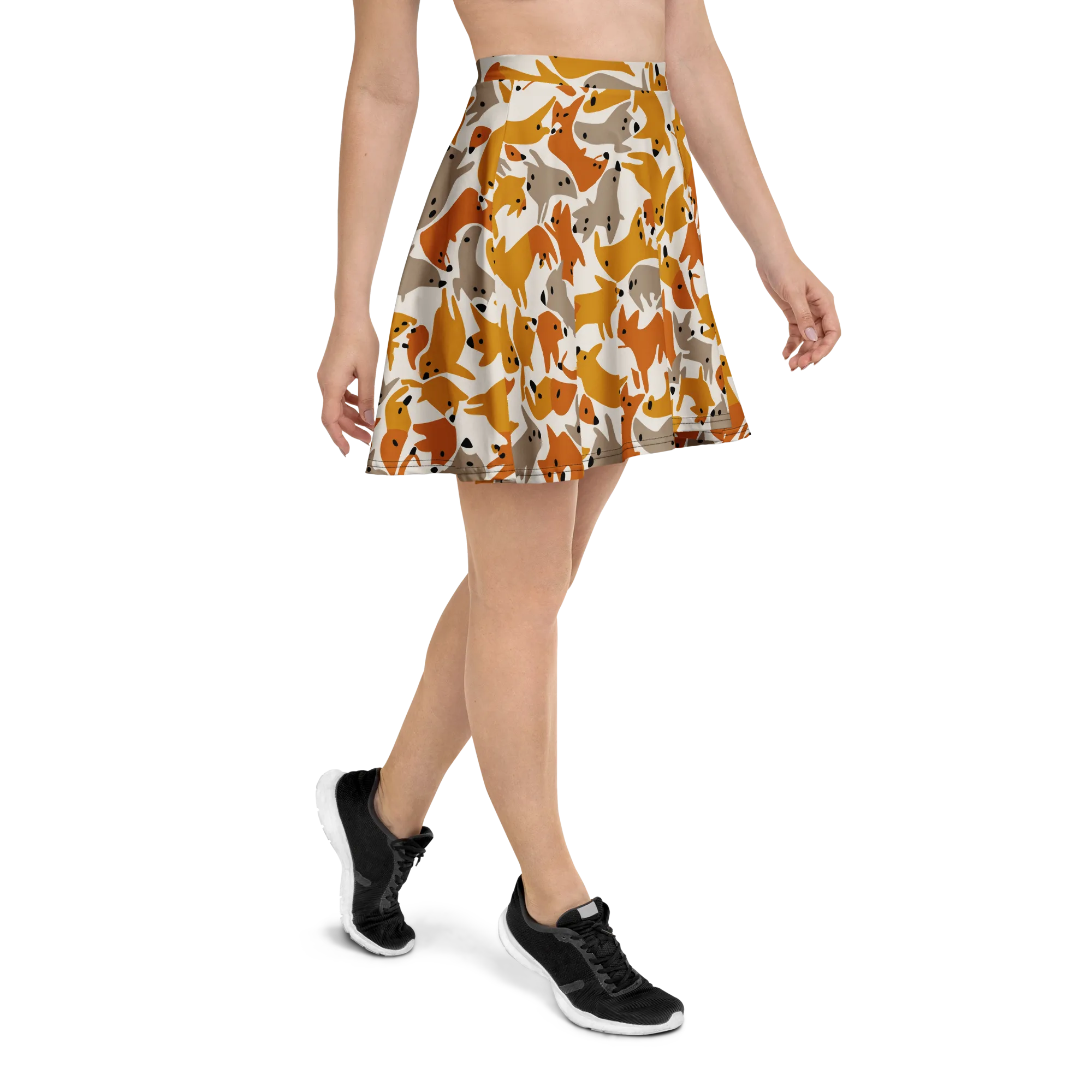 Autumn Fox Club on Skater Skirt — Right
