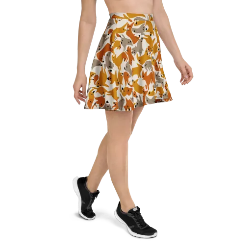 Autumn Fox Club on a Skater Skirt