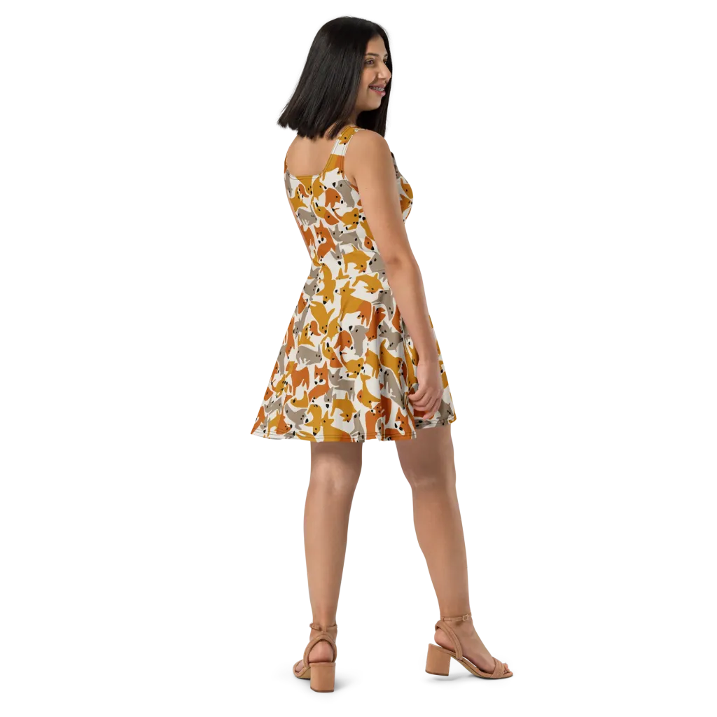 Autumn Fox Club on Skater Dress — Right
