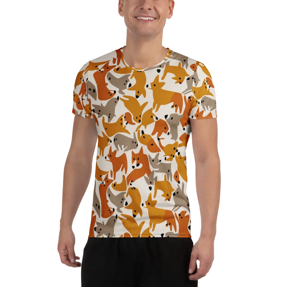 Autumn Fox Club on Men's Athletic T-Shirt — Front
