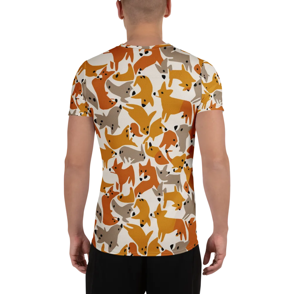 Autumn Fox Club on Men's Athletic T-Shirt — Back