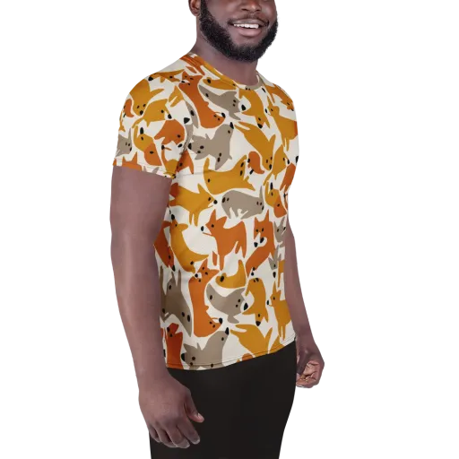 Autumn Fox Club on a Men's Athletic T-Shirt