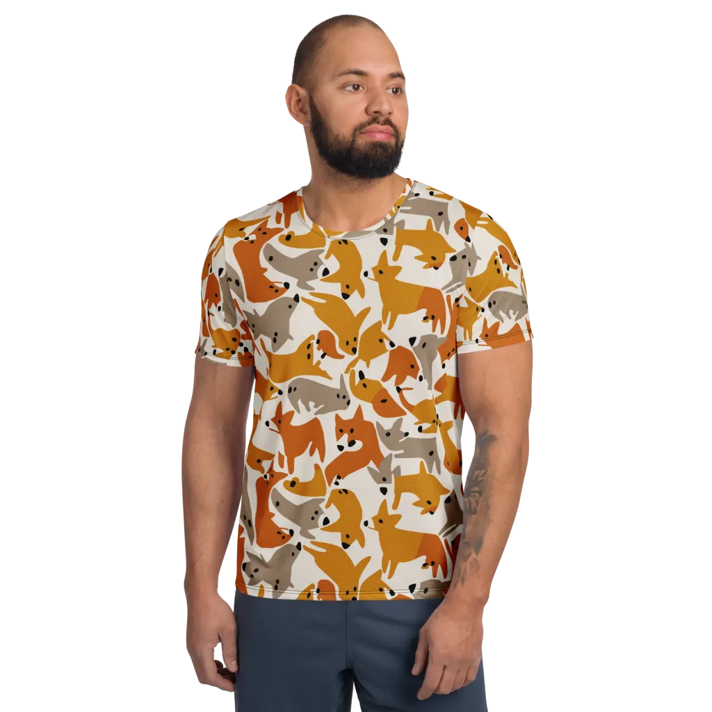 Autumn Fox Club on Men's Athletic T-Shirt — Front