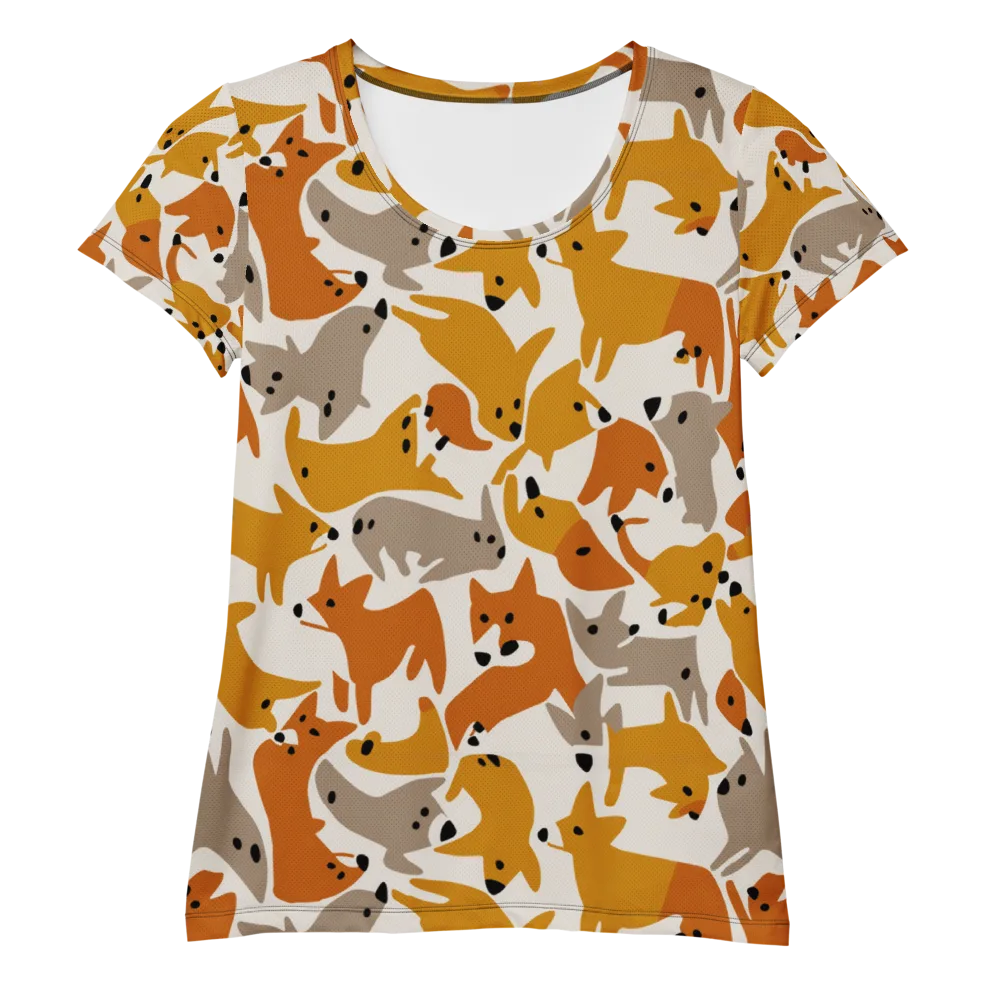 Autumn Fox Club on Women's Athletic T-Shirt — Front