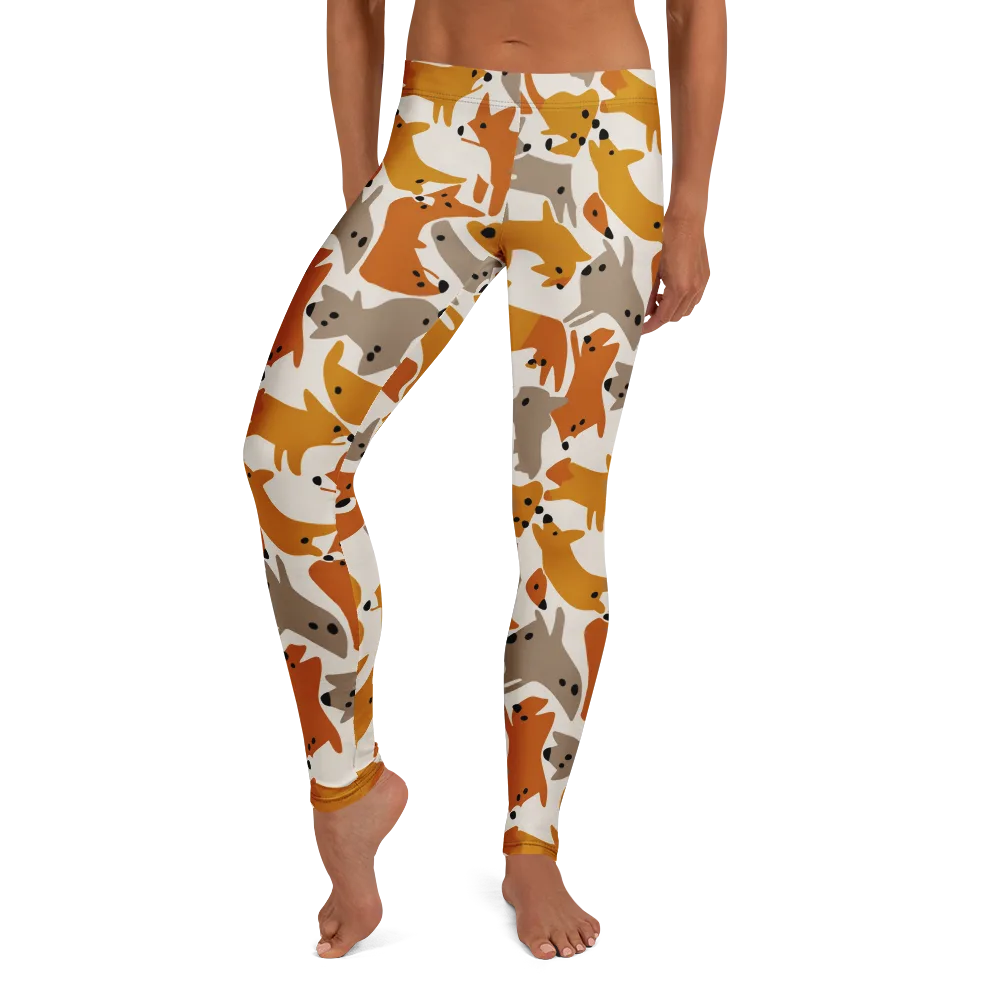 Autumn Fox Club on Leggings — Front