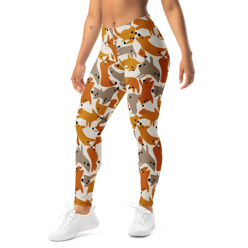 Autumn Fox Club on Leggings — Left Front