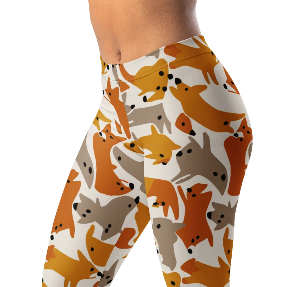 Autumn Fox Club on Leggings — Left Front