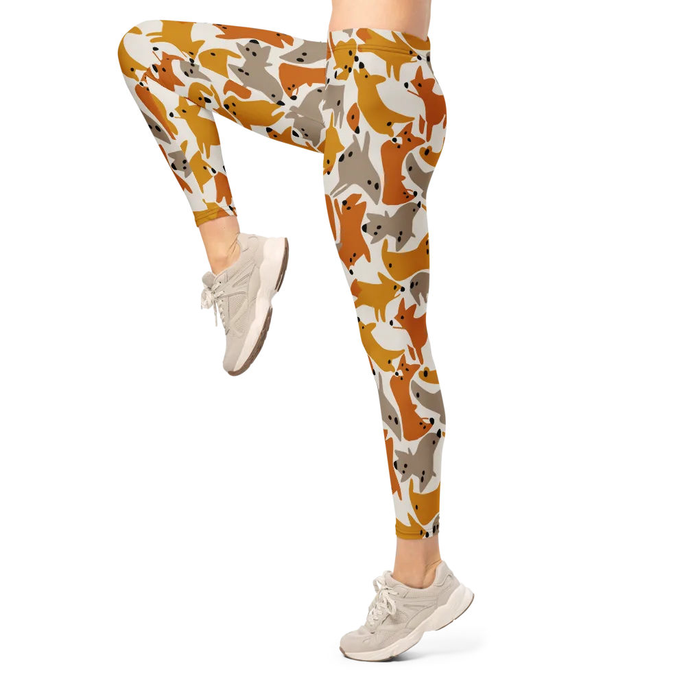 Autumn Fox Club on Leggings — Left