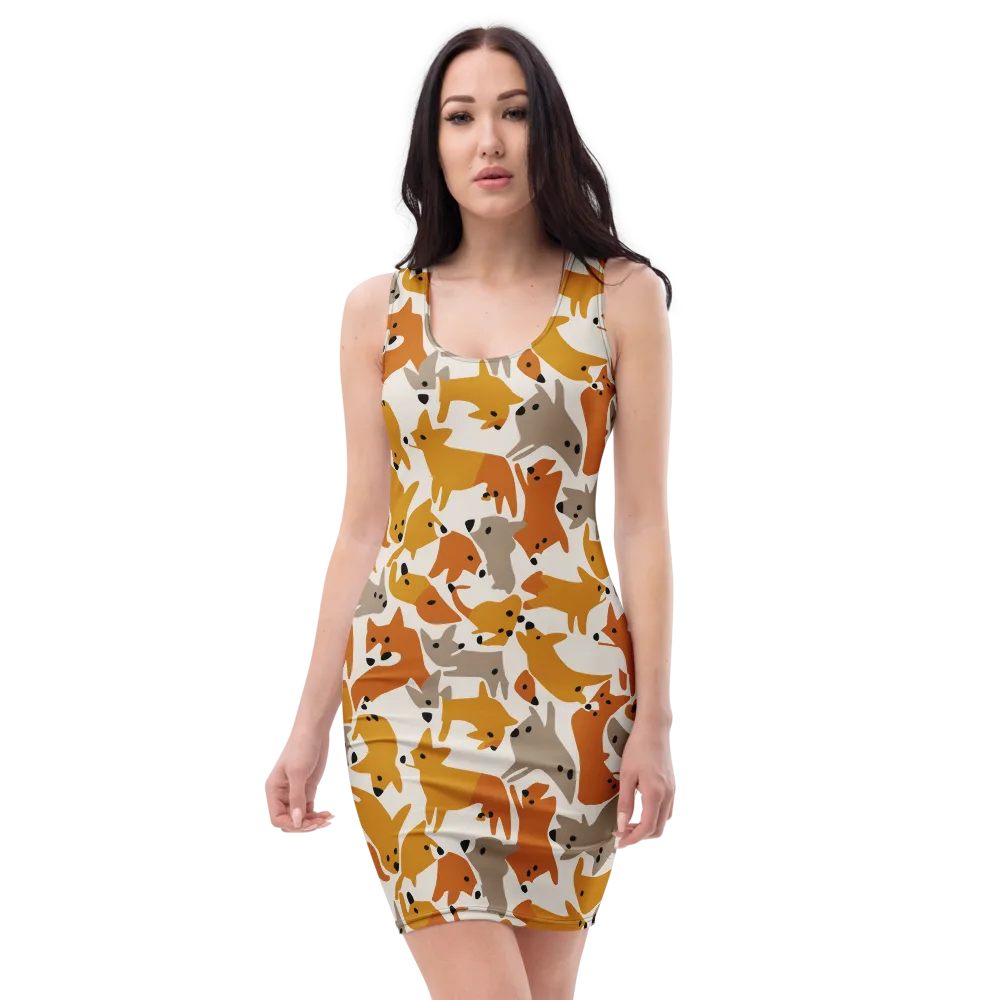 Autumn Fox Club on Bodycon Dress — Front