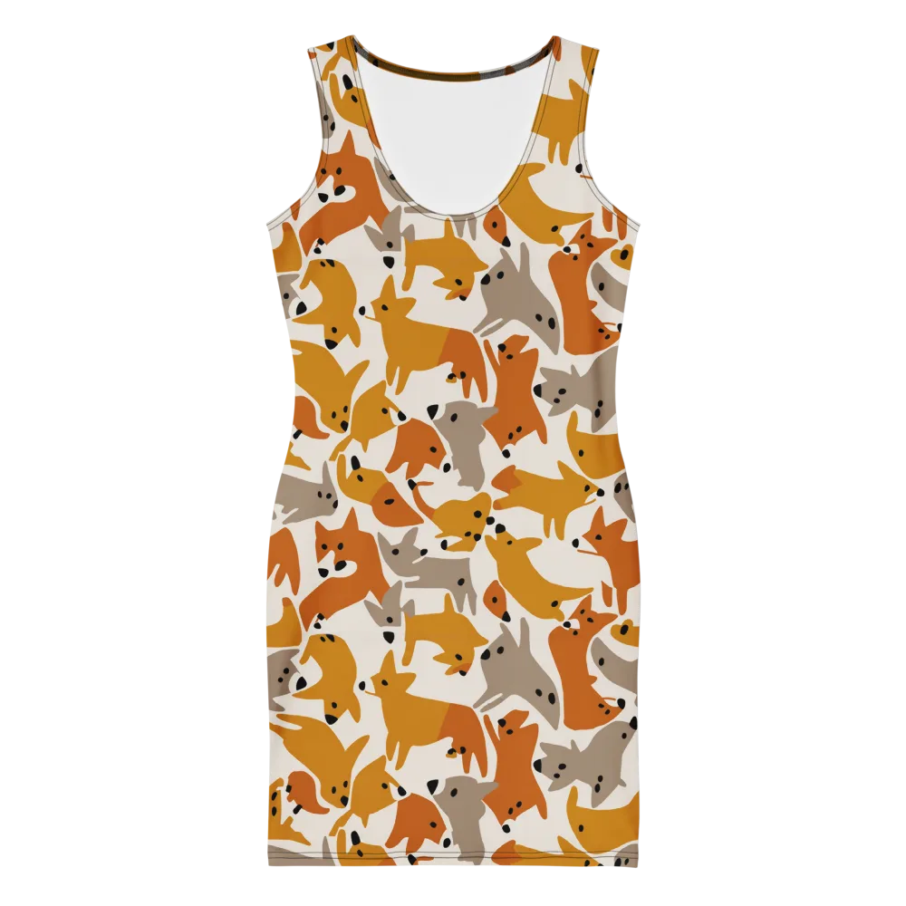Autumn Fox Club on Bodycon Dress — Front