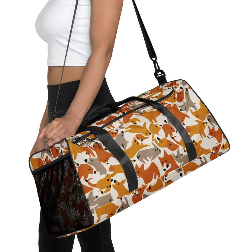 Autumn Fox Club on Duffle Bag — Front