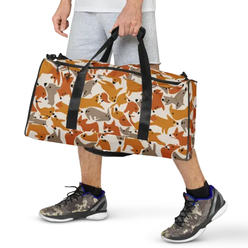 Autumn Fox Club on a Duffle Bag