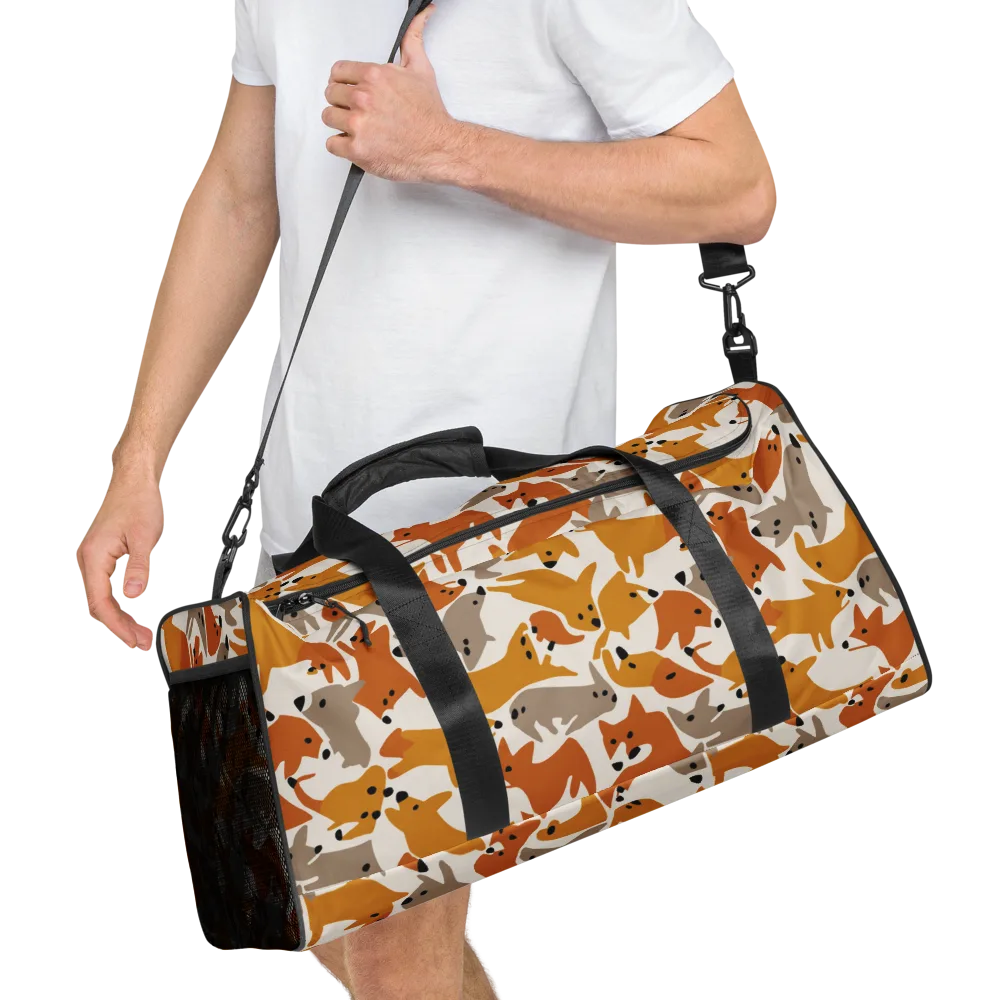 Autumn Fox Club on Duffle Bag — Right Front