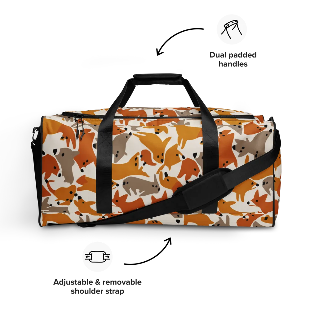 Autumn Fox Club on Duffle Bag — Front