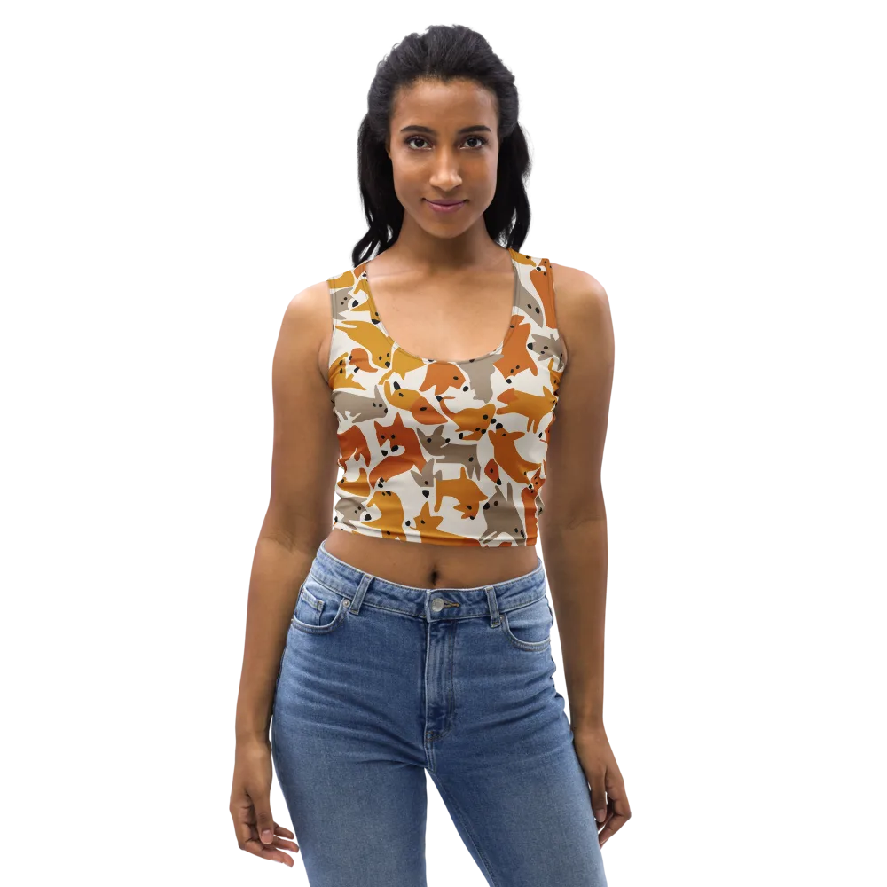 Autumn Fox Club on Crop Top — Front