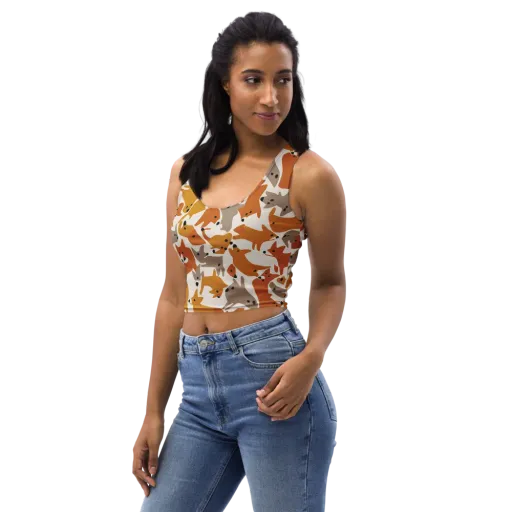 Autumn Fox Club on a Crop Top