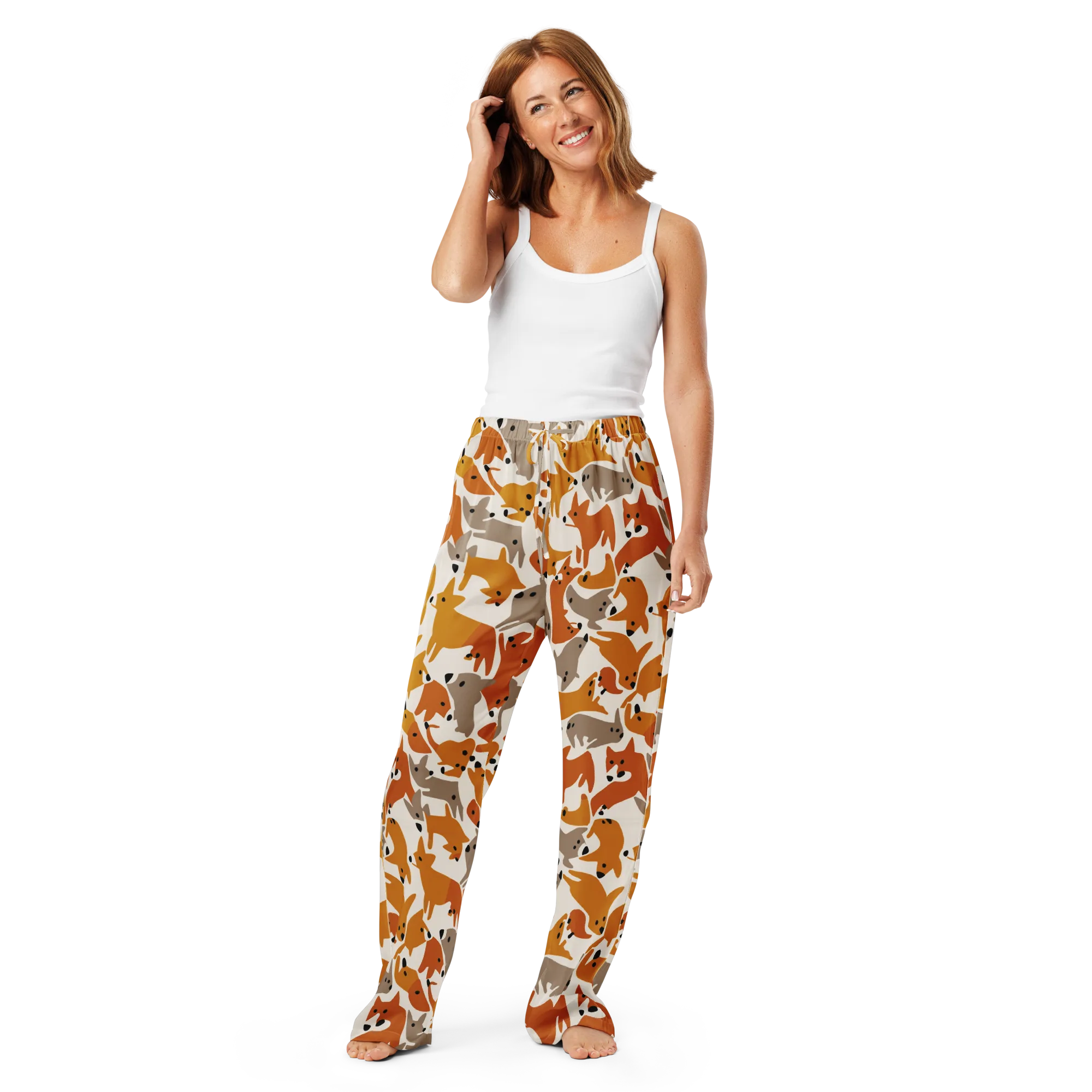 Autumn Fox Club on Women's Pajama Pants — Front