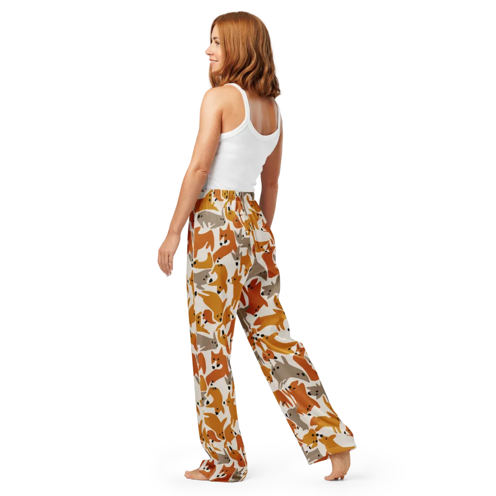 Autumn Fox Club on Women's Pajama Pants — Back