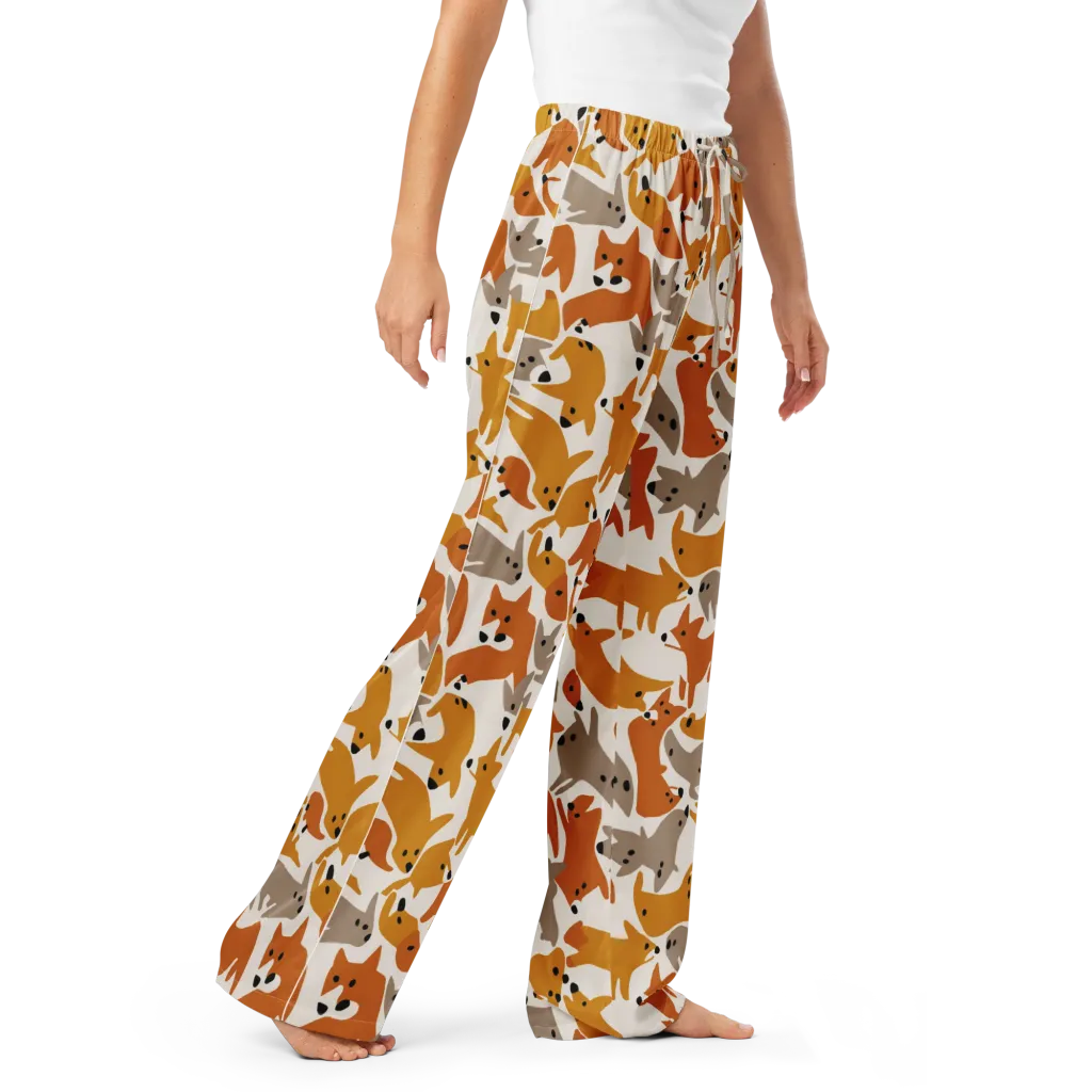 Autumn Fox Club on Women's Pajama Pants — Right Front