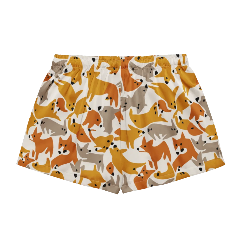Autumn Fox Club on Women's Pajama Shorts — Back