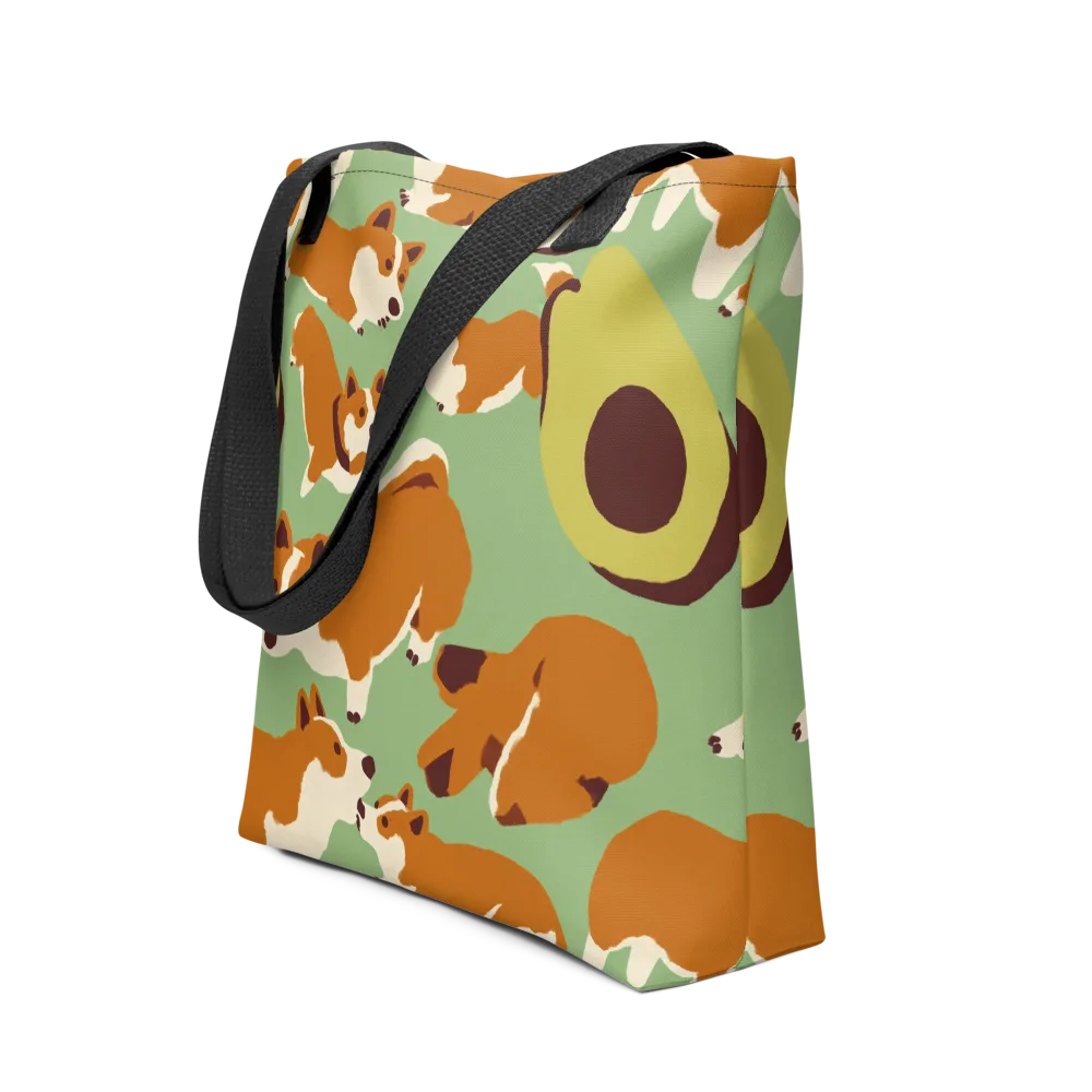 Corgi And Avo on Tote Bag — Front