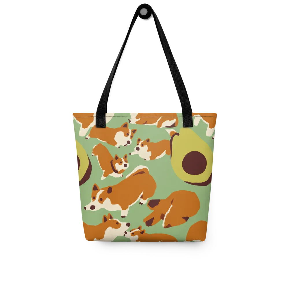 Corgi And Avo on Tote Bag — Front