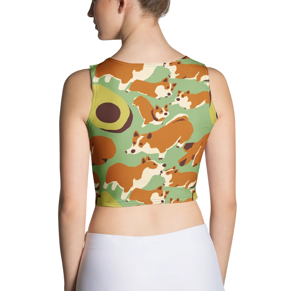 Corgi And Avo on Crop Top — Back