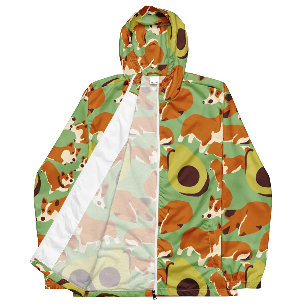Corgi And Avo on Men's Windbreaker — Front