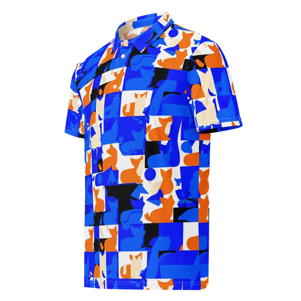 Blue Prowl on Men's Slim Fit Polo Shirt — Left Front