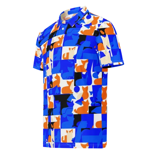 Blue Prowl on a Men's Slim Fit Polo Shirt