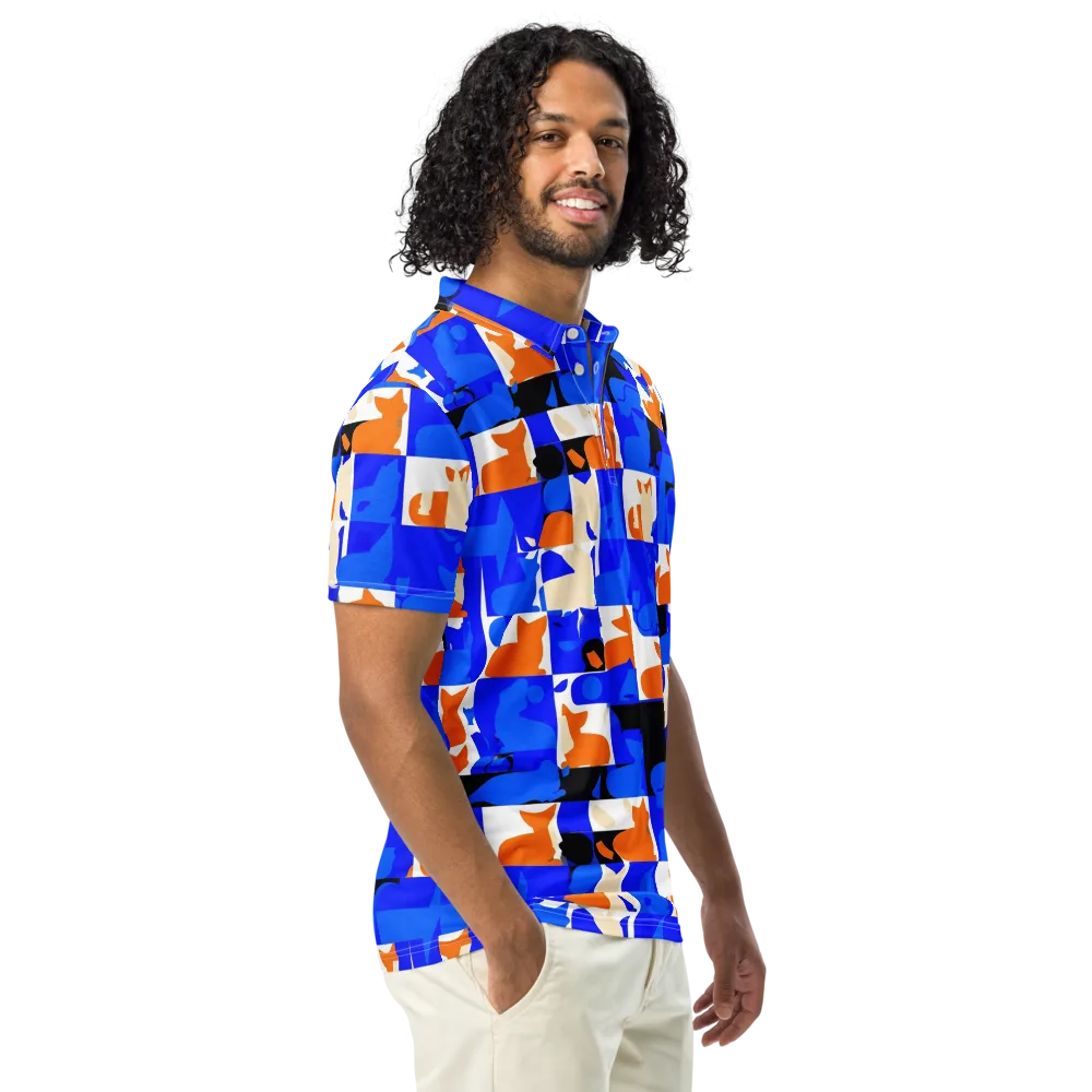 Blue Prowl on Men's Slim Fit Polo Shirt — Right Front