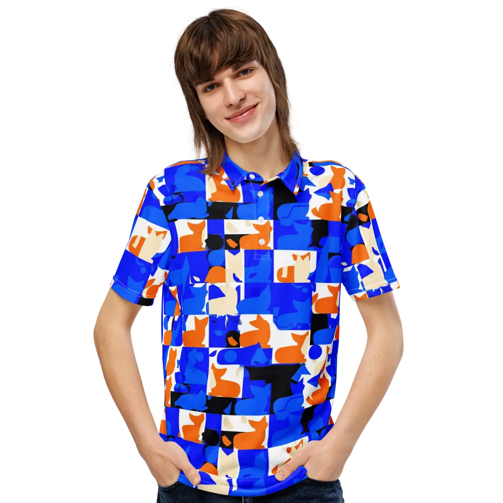 Blue Prowl on Men's Slim Fit Polo Shirt — Front