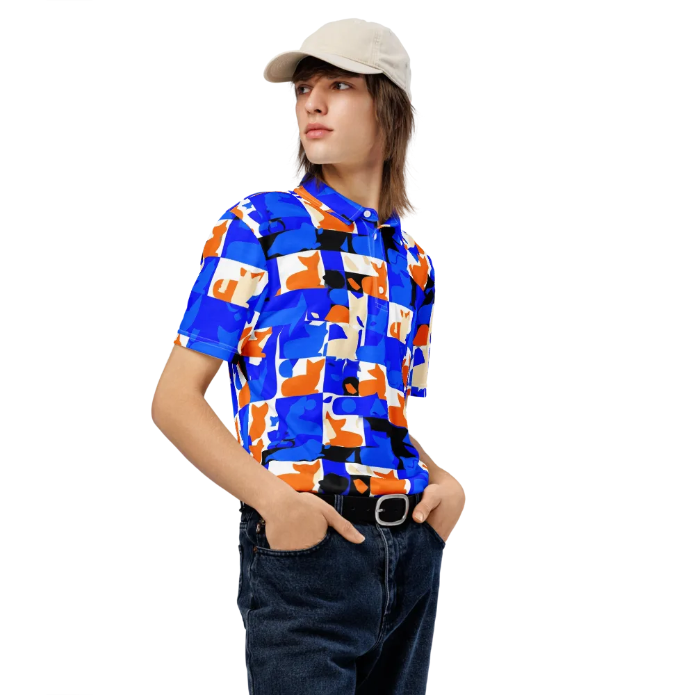 Blue Prowl on Men's Slim Fit Polo Shirt — Right Front