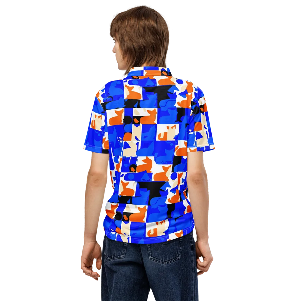 Blue Prowl on Men's Slim Fit Polo Shirt — Back
